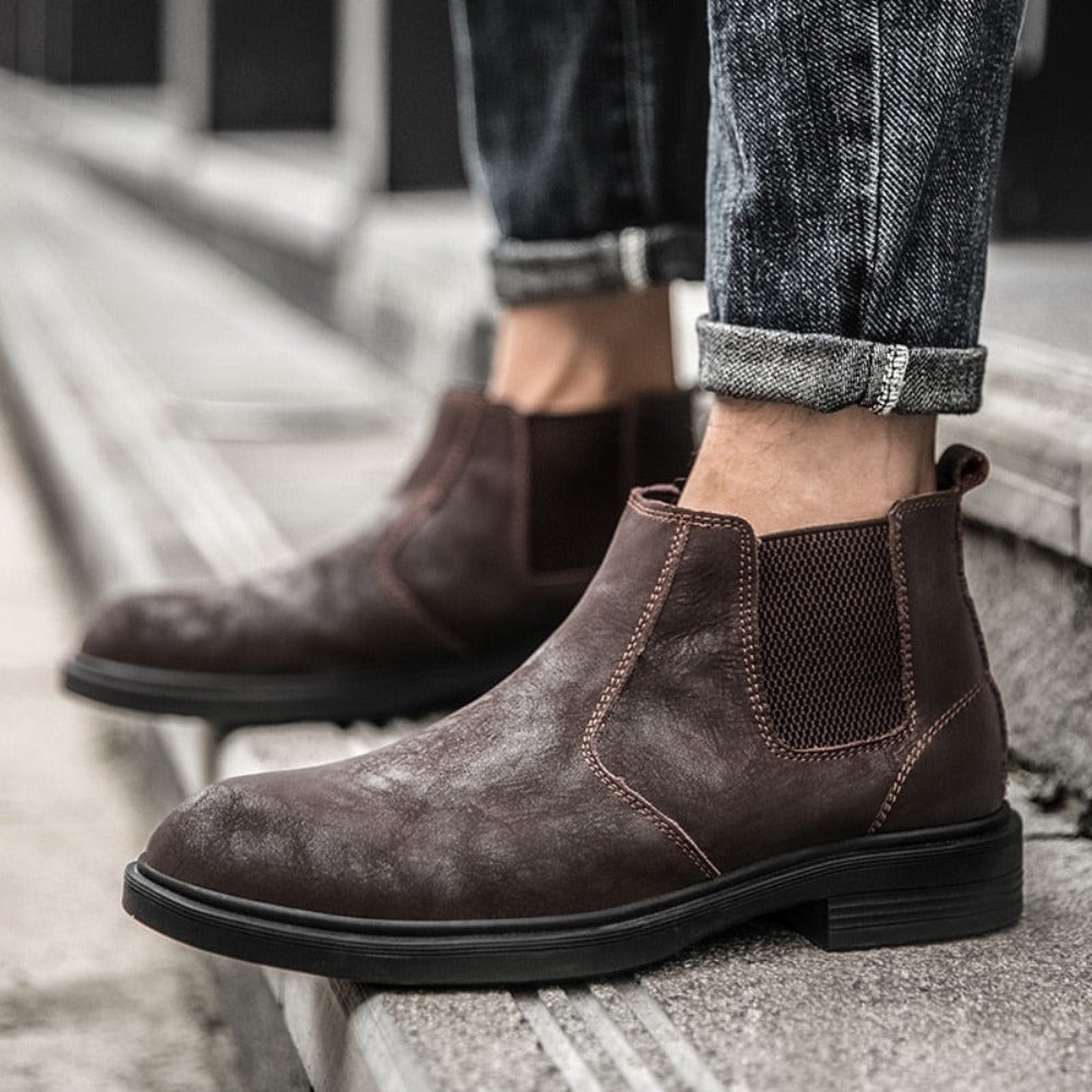 Men's Vegan Leather Angle Boots | Stylish Footwear 