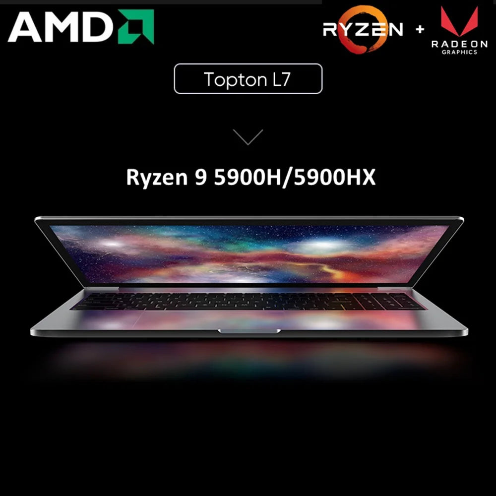 LateurGo AMD Gaming Laptop 15.6 Inch IPS with Ryzen9 5900HX, Windows 11