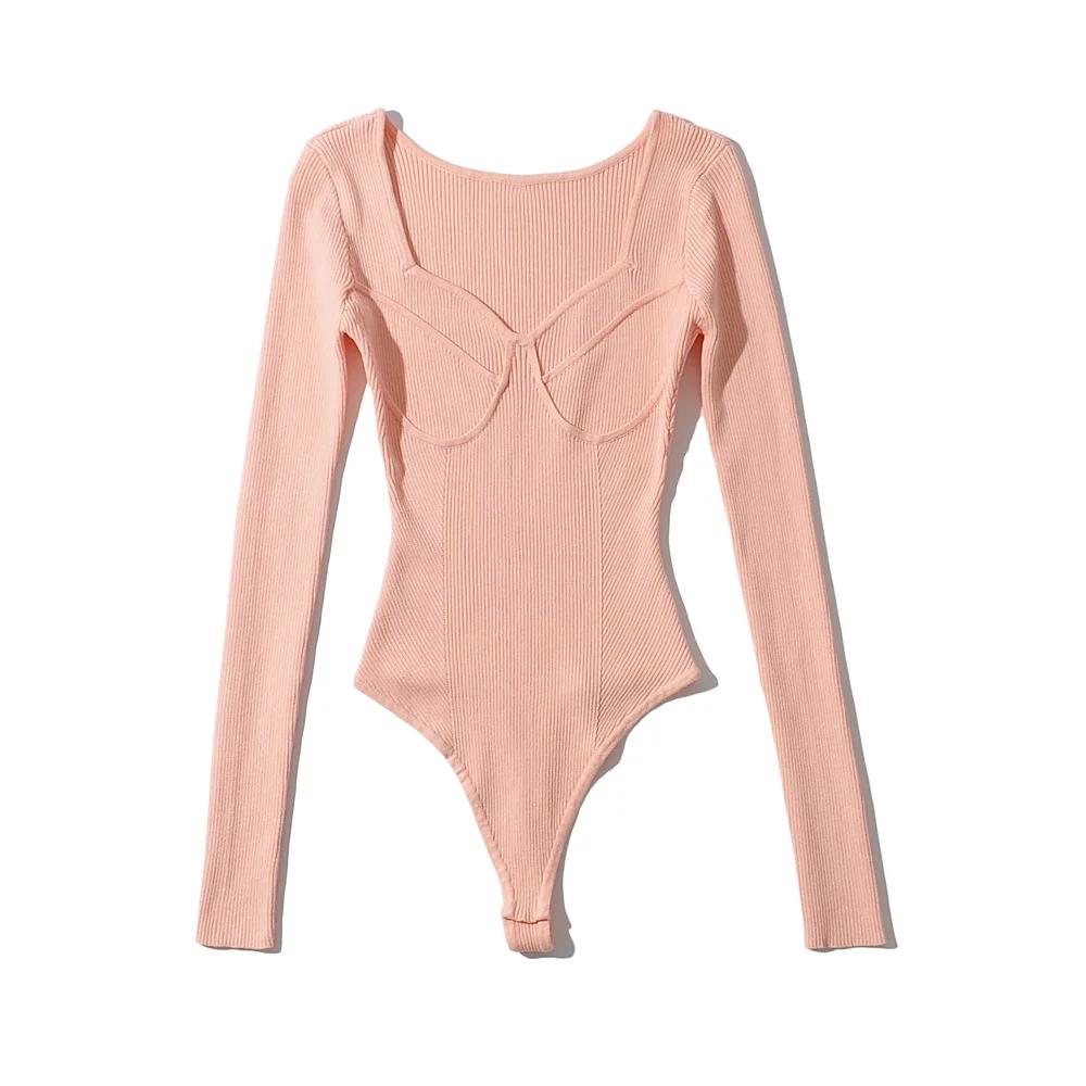 Stylish Sexy Long Sleeve Knitted Bodysuit | LateurGo