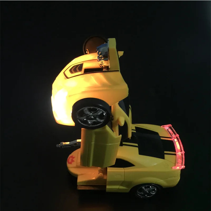 Deformation Robot Toy with Music and Light Car