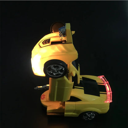 Deformation Robot Toy with Music and Light Car