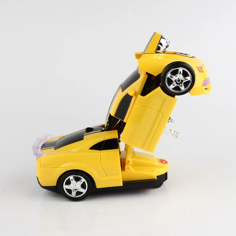 Deformation Robot Toy with Music and Light Car