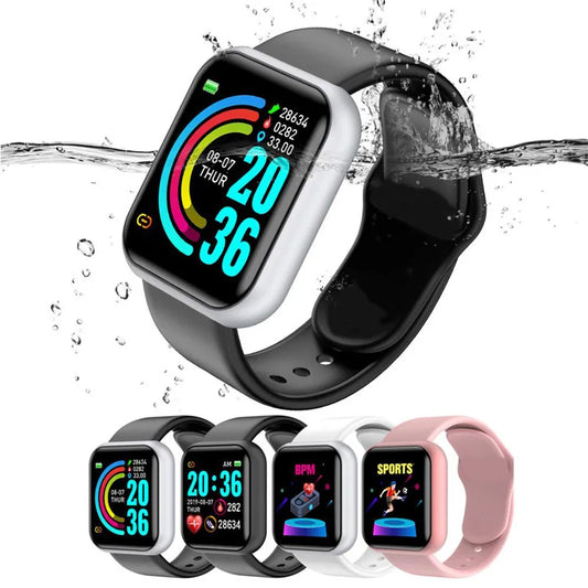 LateurGo Blood Pressure Heart Rate Waterproof Tracker Smartwatch D20