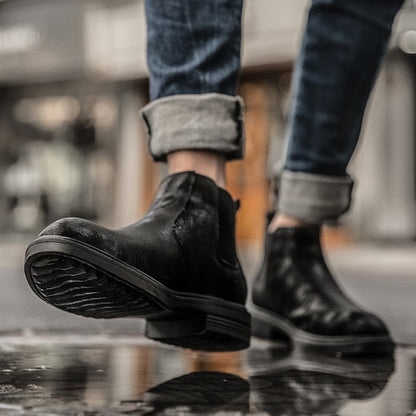 Men's Vegan Leather Angle Boots | Stylish Footwear 