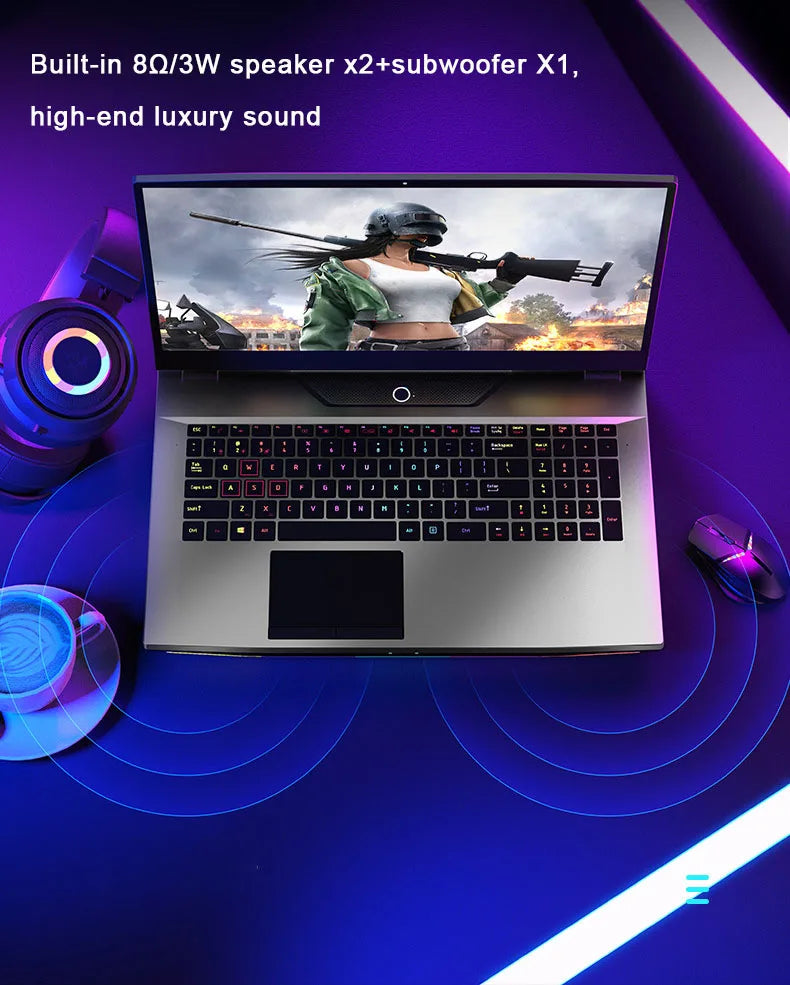 LateurGo 17.3 Inch Full HD i9 Octa Core Laptop with GTX 1650 for Gaming