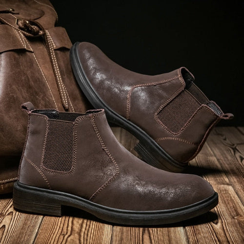 Men's Vegan Leather Angle Boots | Stylish Footwear 