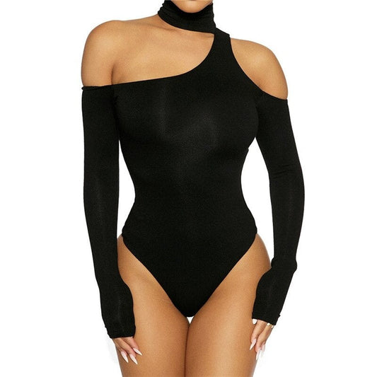 LateurGo Sleeveless bodysuit with hollow-out design, perfect for a sexy and stylish look.