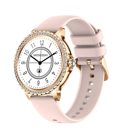 LateurGo i58 Diamond Women Smartwatch with Music Play, Fitness Tracker, and BT Dial Call