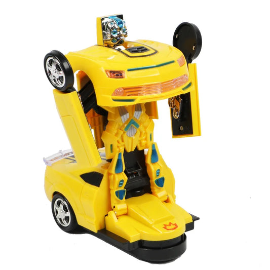 Deformation Robot Toy with Music and Light Car