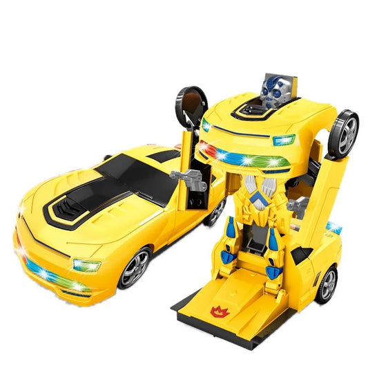 Deformation Robot Toy with Music and Light Car