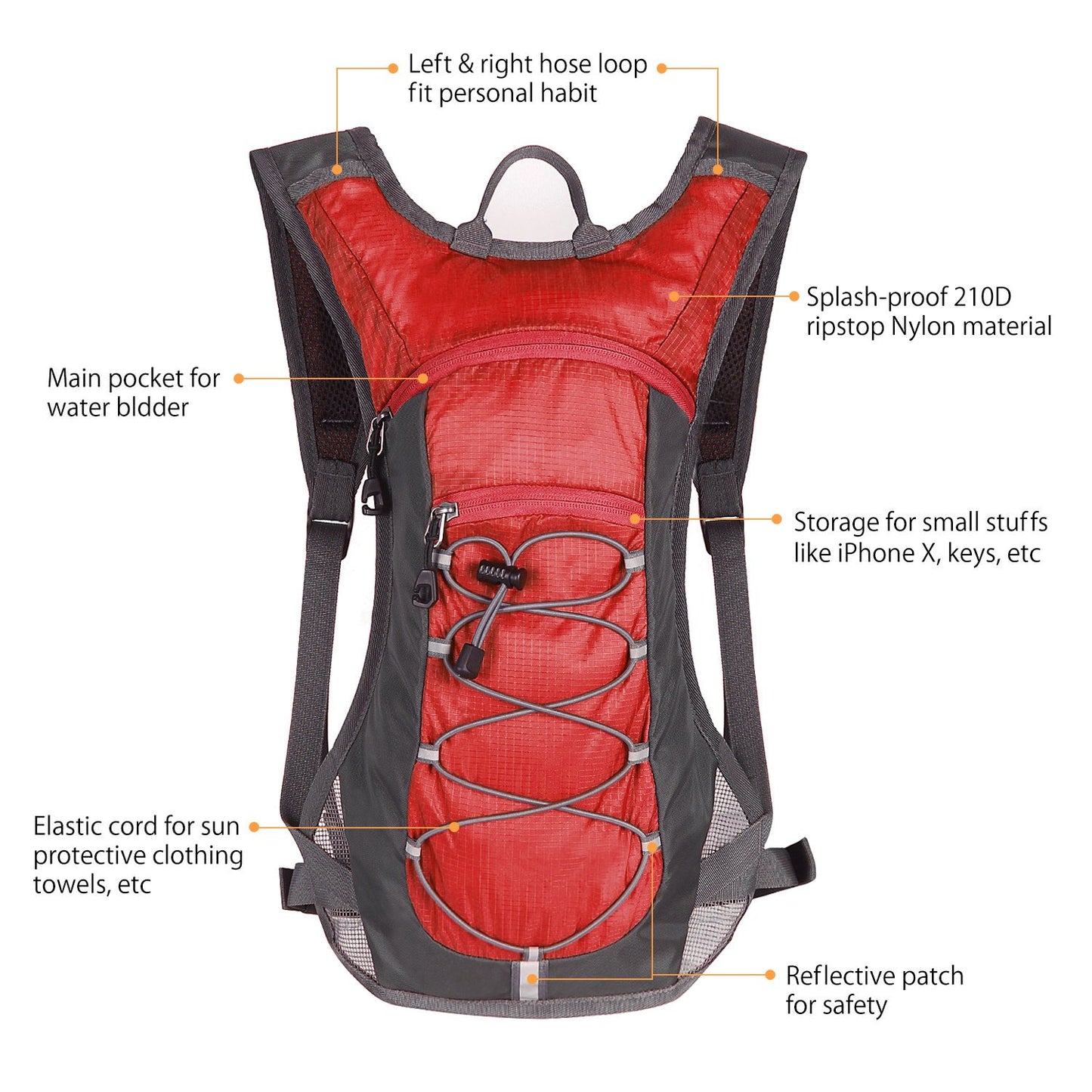 LateurGo Hydration Pack with 70 oz 2L Water Bladder