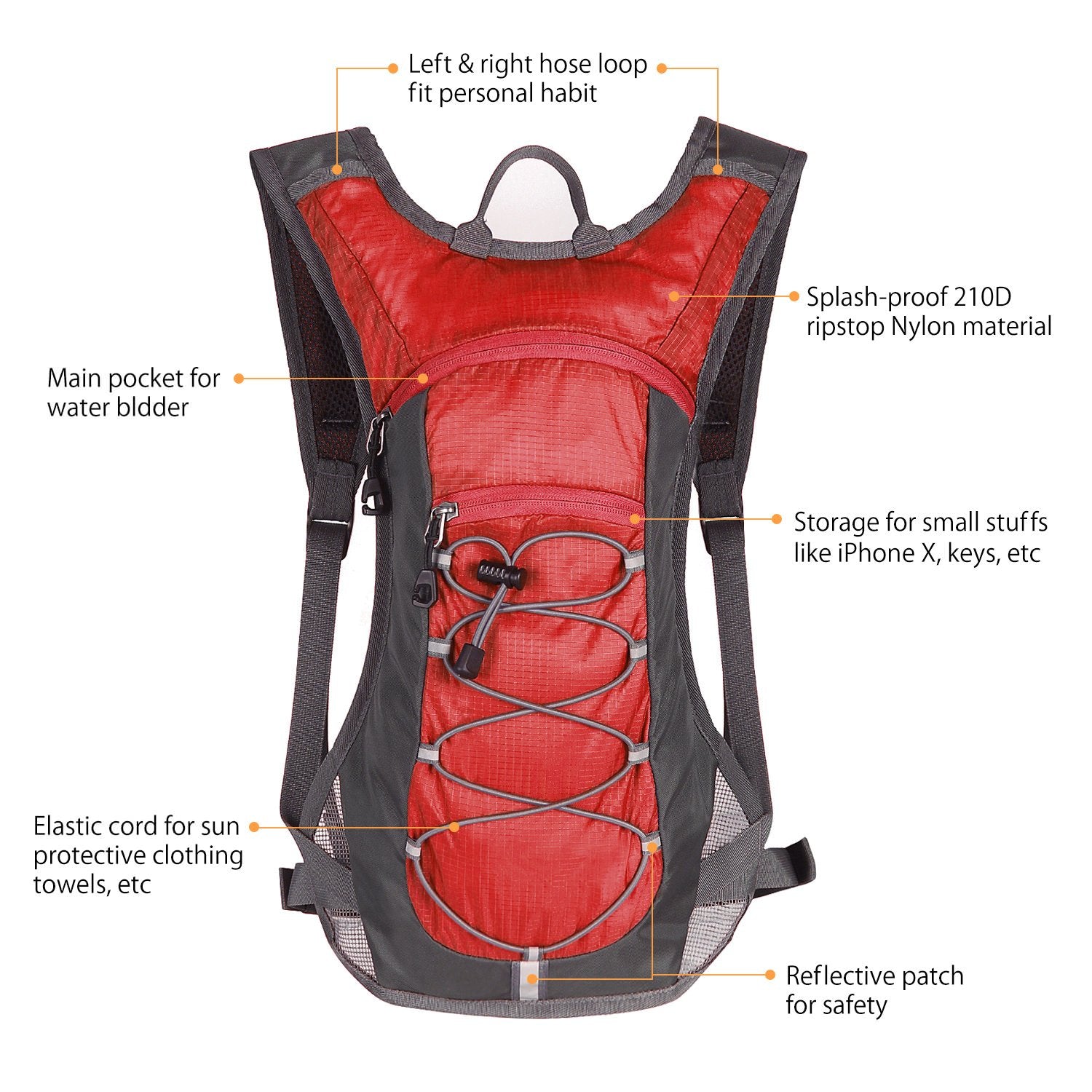 LateurGo Hydration Pack with 70 oz 2L Water Bladder