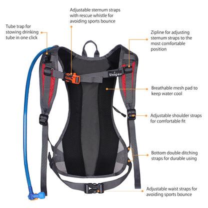 LateurGo Hydration Pack with 70 oz 2L Water Bladder