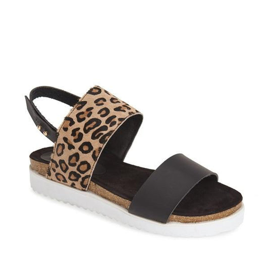 LateurGo Calf Print Double Strap Comfort Sandals