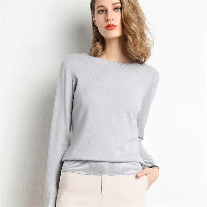 Knitted pullover women sweater