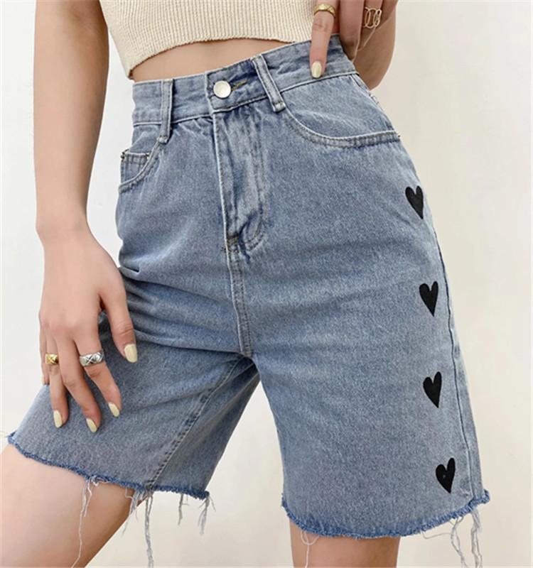  Women's Fashion Embroidered Trendy Jeans Shorts by LateurGo