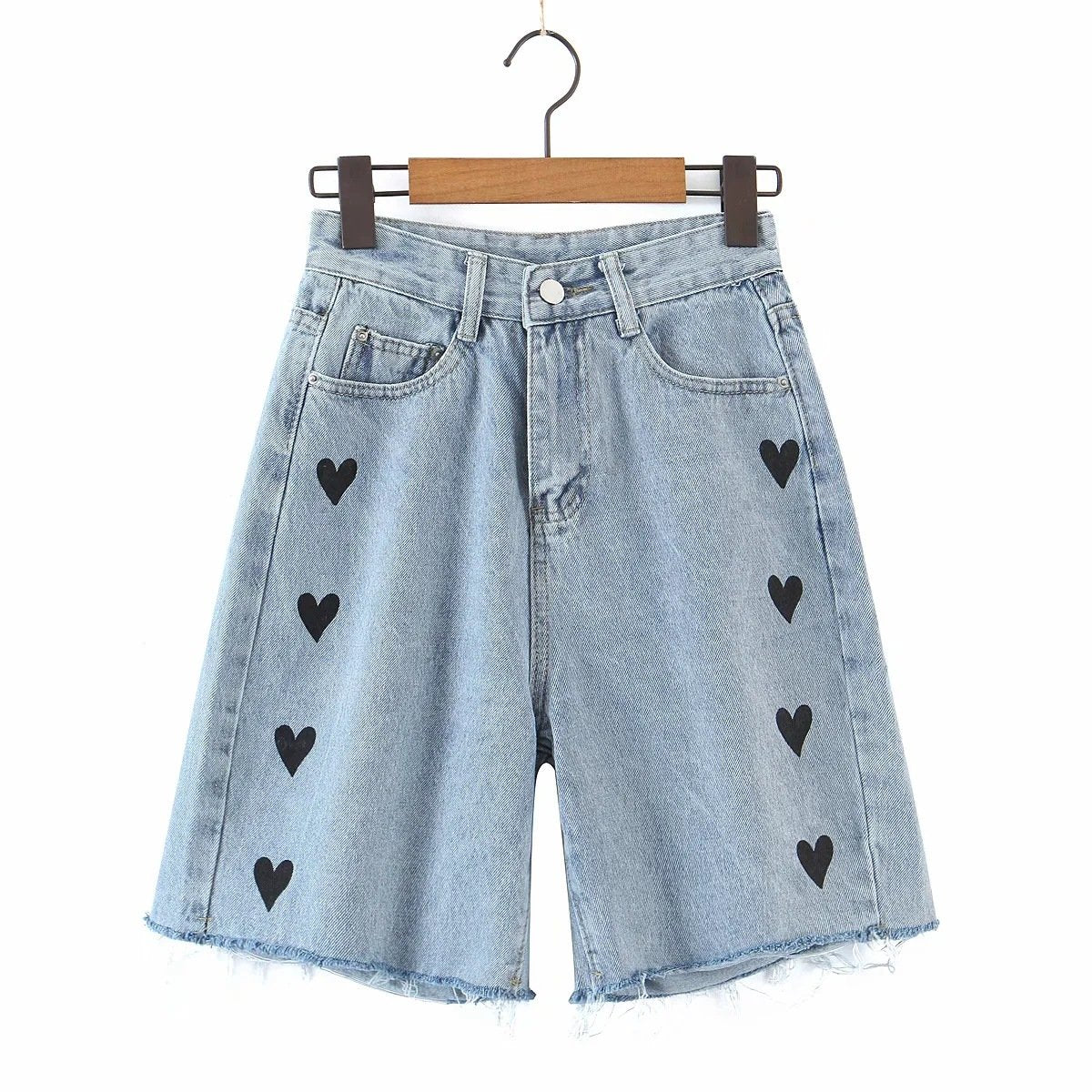  Women's Fashion Embroidered Trendy Jeans Shorts by LateurGo