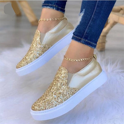  Crystal Flat Moccasins Female Loafers Shoes