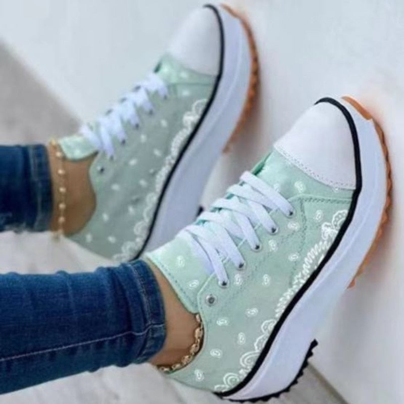 LateurGo Pattern Canvas Women Sneakers