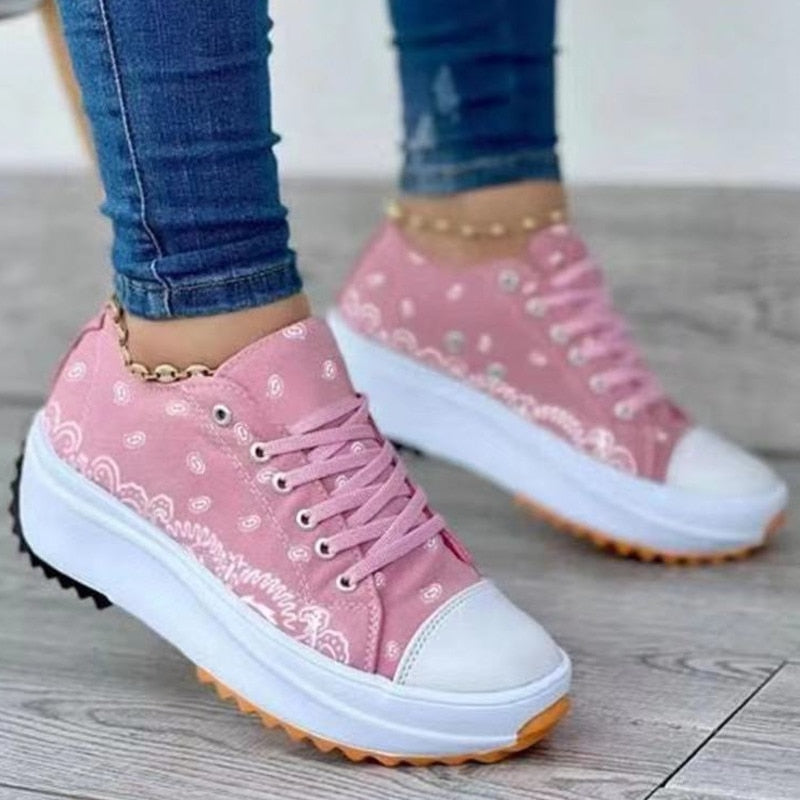 LateurGo Pattern Canvas Women Sneakers