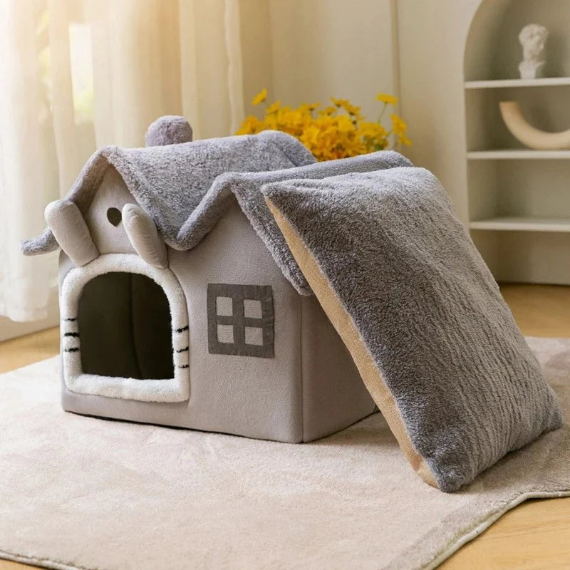 Removable Roof Plush Pet House | LateurGo