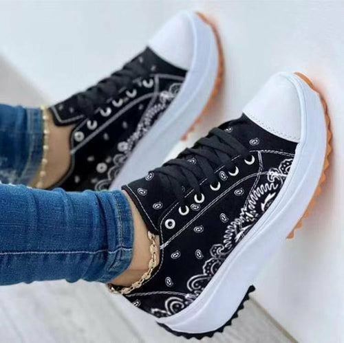 LateurGo Pattern Canvas Women Sneakers