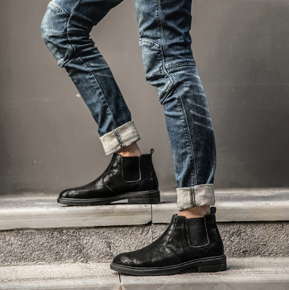 Men's Vegan Leather Angle Boots | Stylish Footwear 