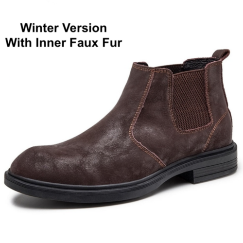 Men's Vegan Leather Angle Boots | Stylish Footwear 