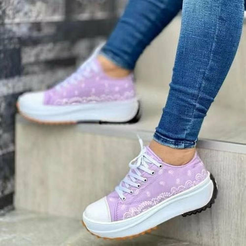 LateurGo Pattern Canvas Women Sneakers