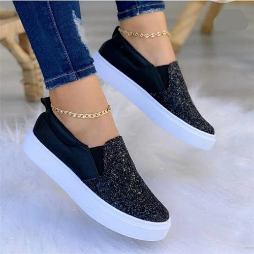  Crystal Flat Moccasins Female Loafers Shoes