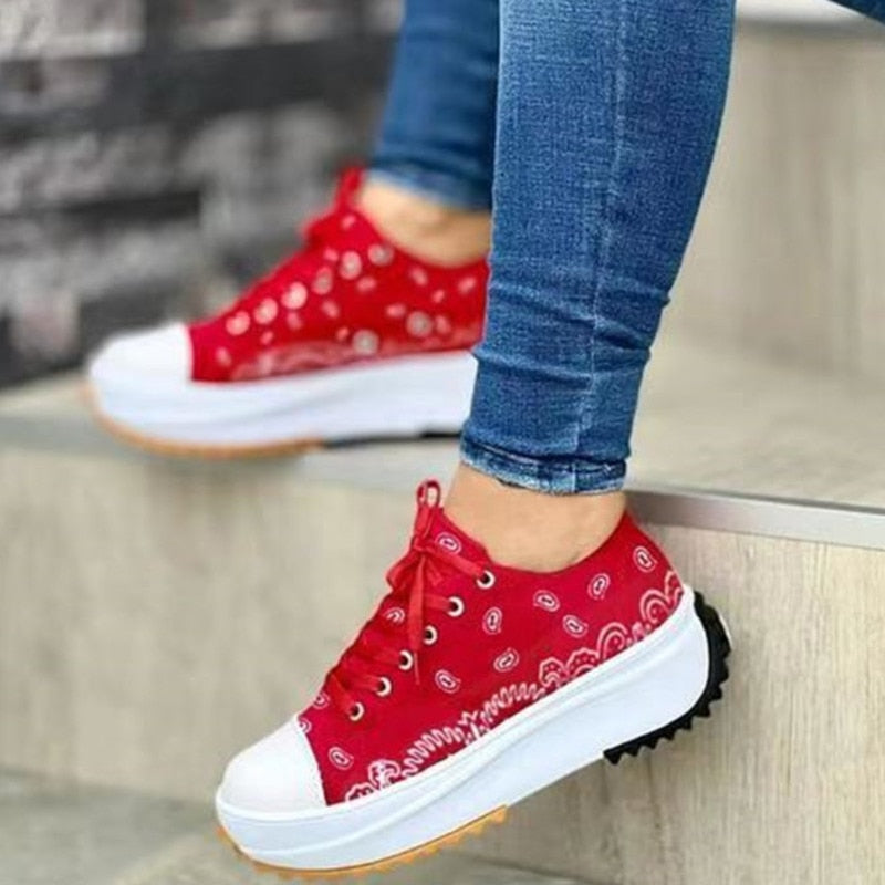 LateurGo Pattern Canvas Women Sneakers