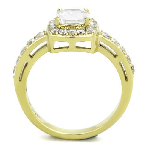 LateurGo Women's Stainless Steel Cubic Zirconia Rings