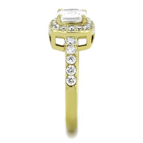 LateurGo Women's Stainless Steel Cubic Zirconia Rings
