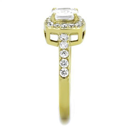 LateurGo Women's Stainless Steel Cubic Zirconia Rings