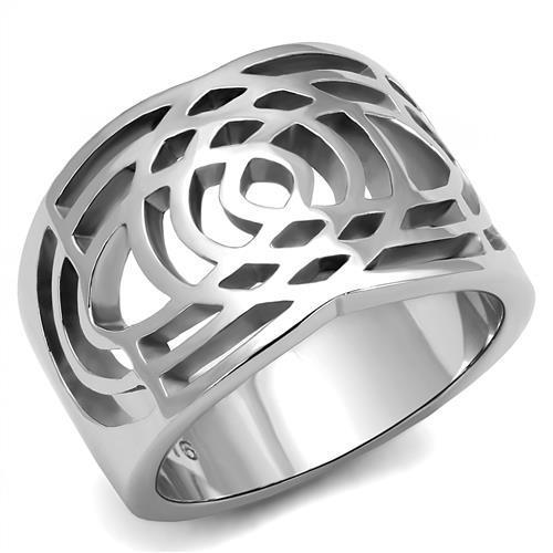 LateurGo Women's Stainless Steel No Stone Rings TK3039