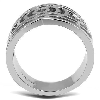 LateurGo Women's Stainless Steel No Stone Rings TK3039