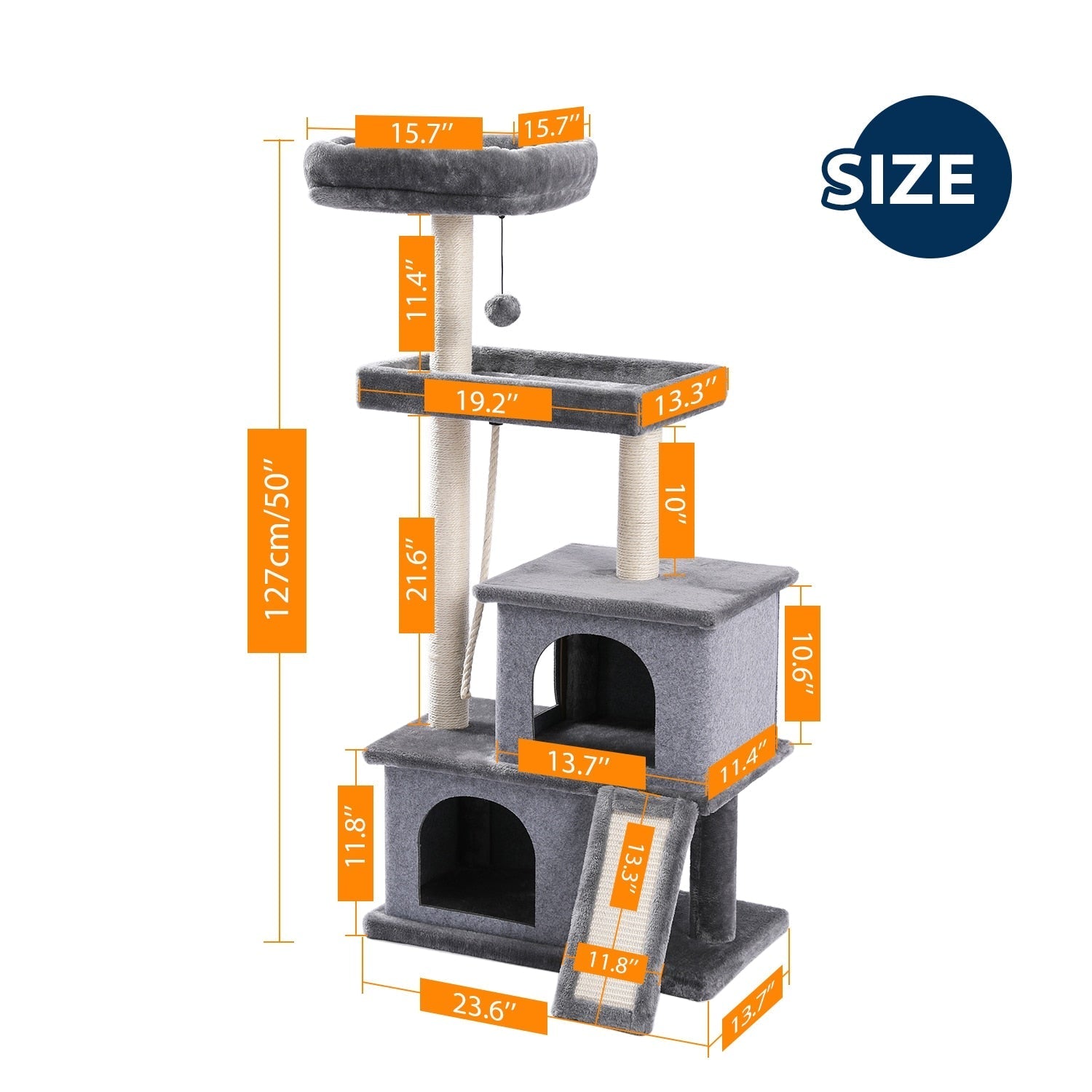 LateurGo Cat Tree Entertainment Tower with Stairs for Climbing and Playing