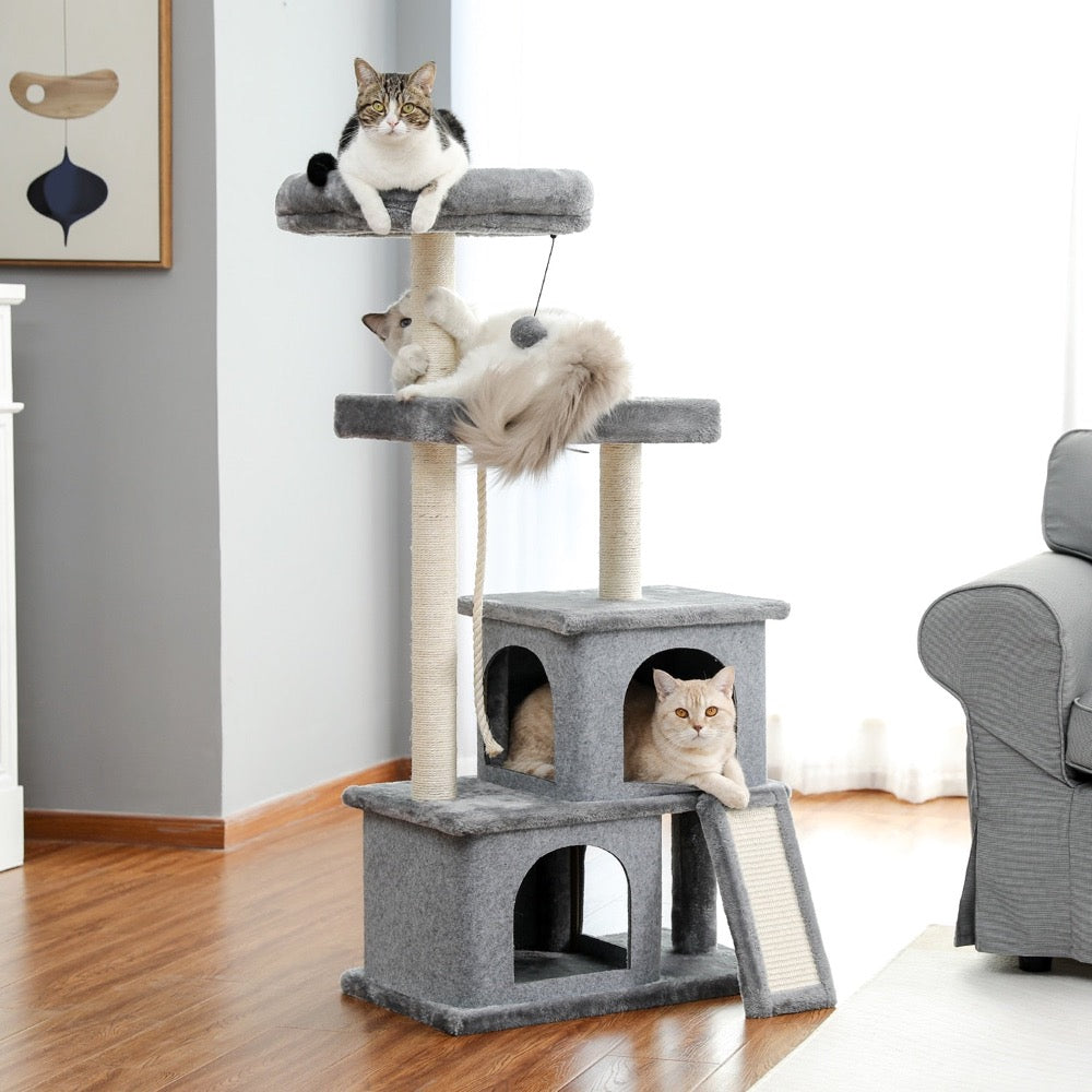 LateurGo Cat Tree Entertainment Tower with Stairs for Climbing and Playing