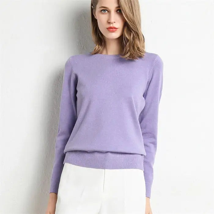 Knitted pullover women sweater