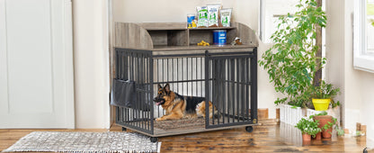 44 inch heavy duty large dog crate furniture - LateurGo