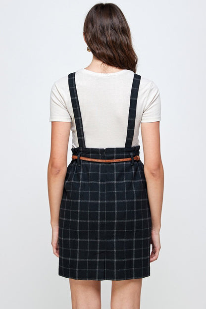 LateurGo Suspender High Waisted Skirt - Chic and Fashionable