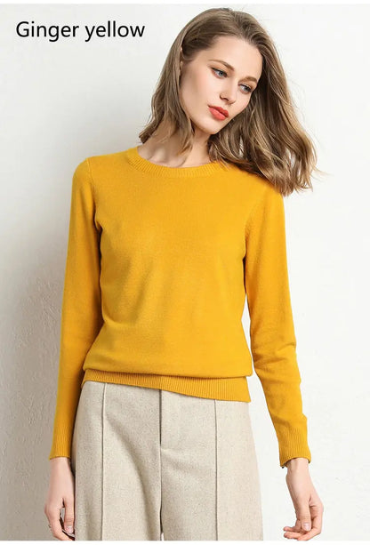 Knitted pullover women sweater