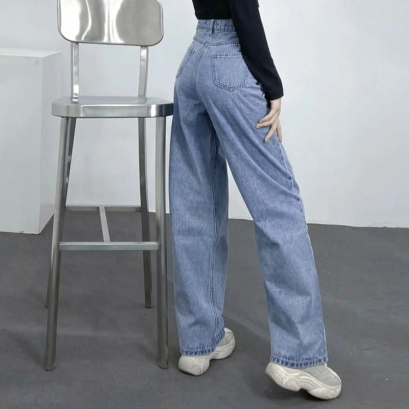Love Heart Straight Loose Denim Jeans Pants