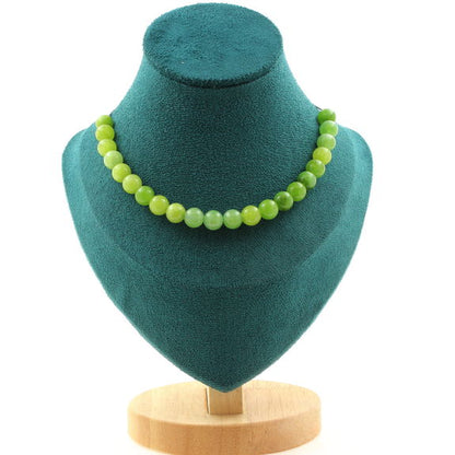 LateurGo Peridot Beads Necklace - 8mm 20 Beads