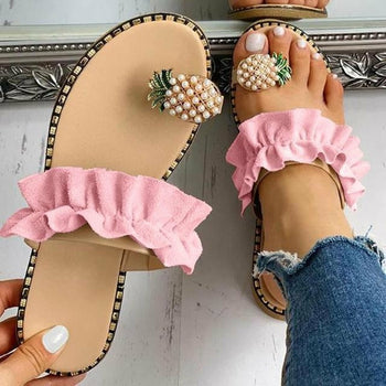 Pineapple Pearl Beach Slides Slipper | Buy Footwear