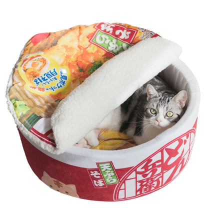 Pet Ramen Cushion Bed | Noodle Shape Bed For Pets |