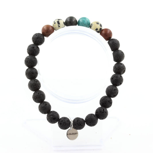 Gemstone Bracelet | Emerald, Mahogany Obsidian