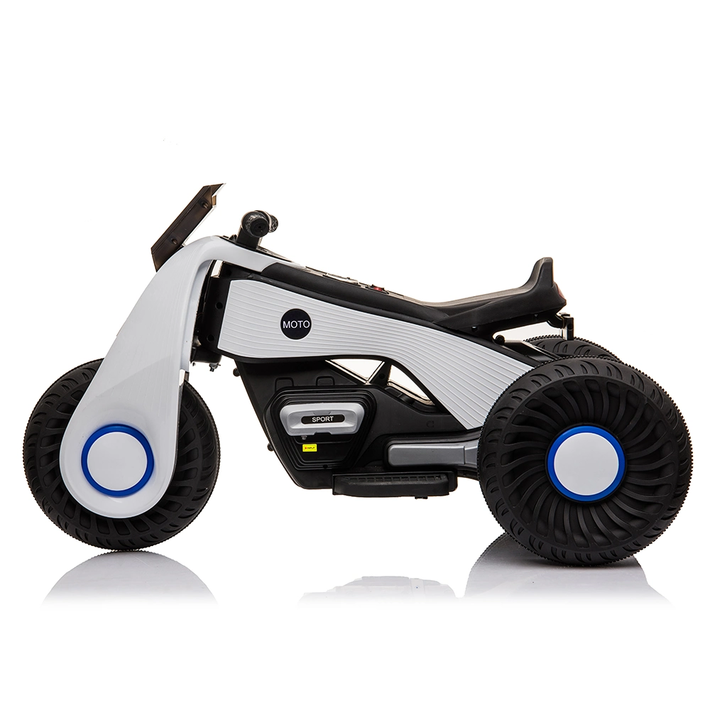 LateurGo Children's Electric Motorcycle with 3 Wheels, Double Drive, and Music