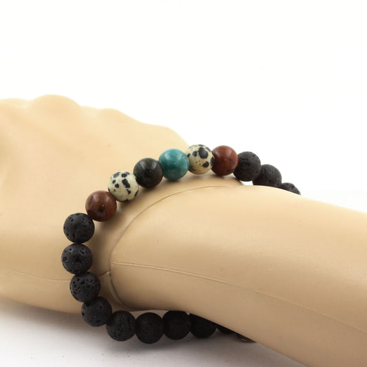 Gemstone Bracelet | Emerald, Mahogany Obsidian