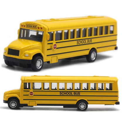 LateurGo Alloy Inertial School Bus Model Car for Kids Gifts